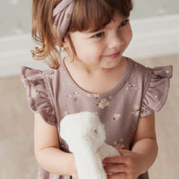 Organic Cotton Headband - Petite Fleur Antler Childrens Headband from Jamie Kay Australia