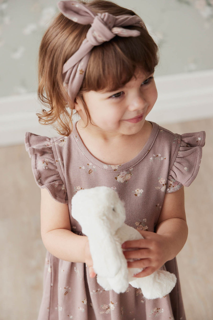 Organic Cotton Headband - Petite Fleur Antler Childrens Headband from Jamie Kay Australia