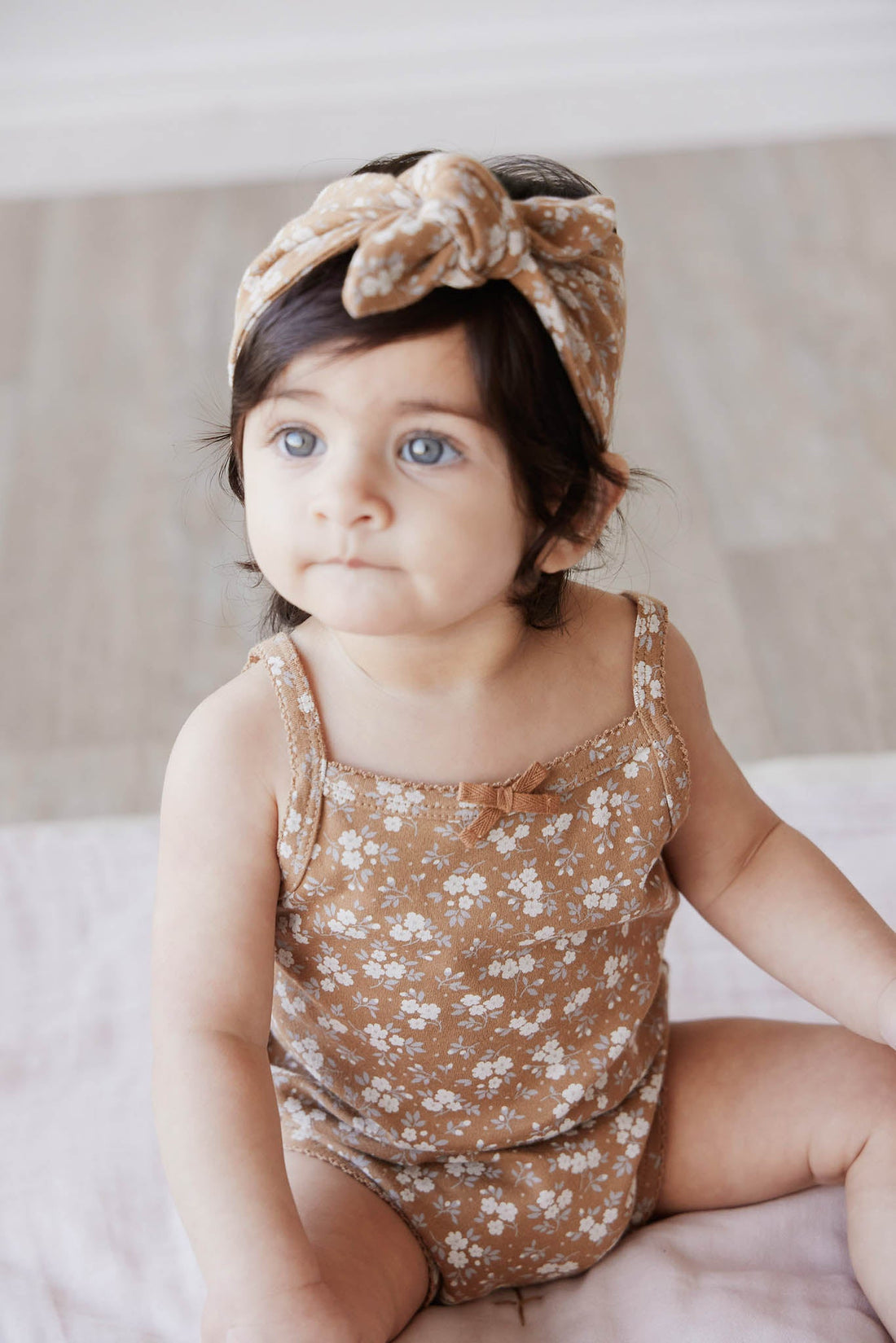 Organic Cotton Headband - Rosalie Field Caramel Childrens Headband from Jamie Kay Australia