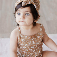 Organic Cotton Headband - Rosalie Field Caramel Childrens Headband from Jamie Kay Australia