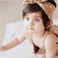 Organic Cotton Headband - Rosalie Field Caramel Childrens Headband from Jamie Kay Australia