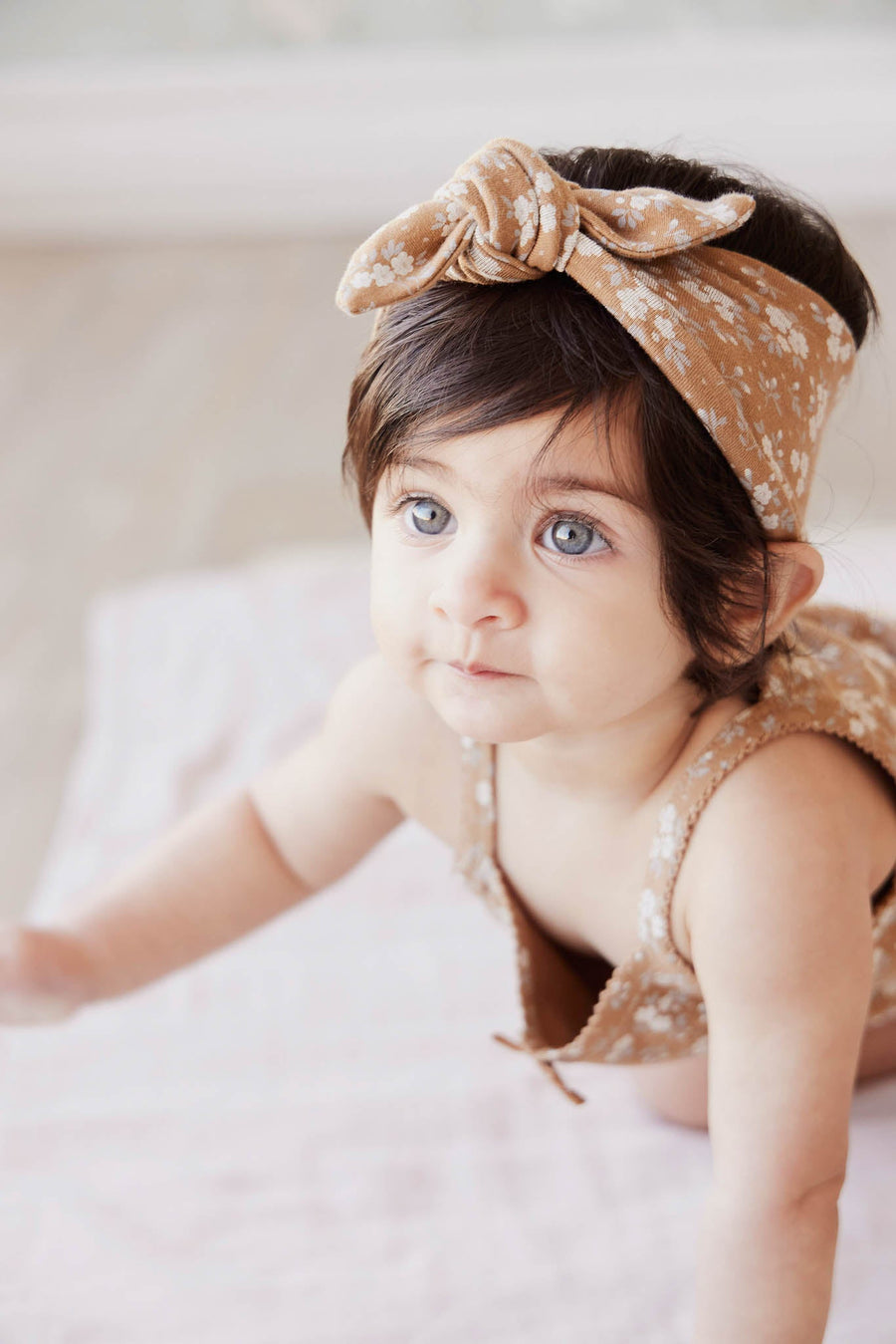 Organic Cotton Headband - Rosalie Field Caramel Childrens Headband from Jamie Kay Australia