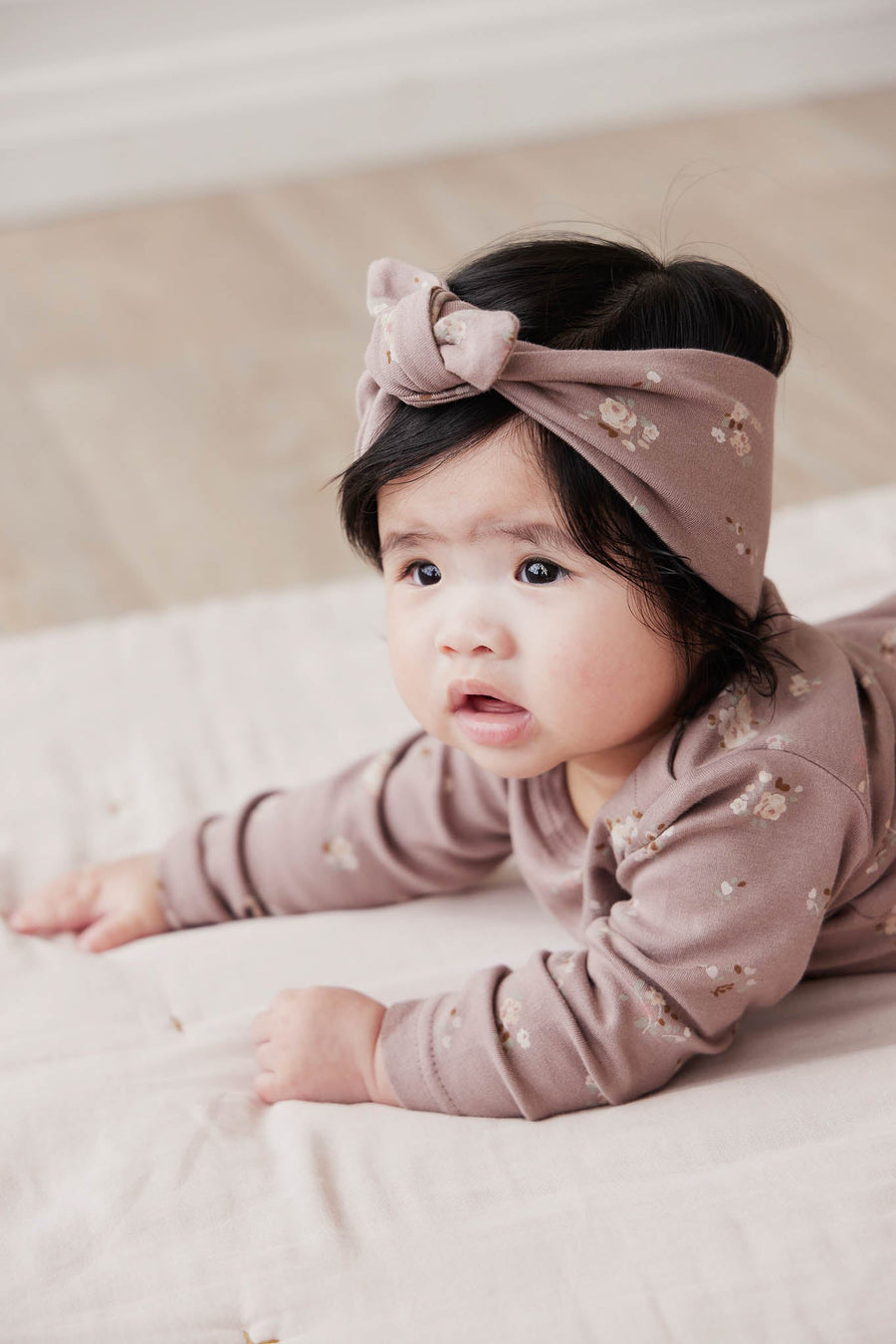 Organic Cotton Headband - Petite Fleur Antler Childrens Headband from Jamie Kay Australia