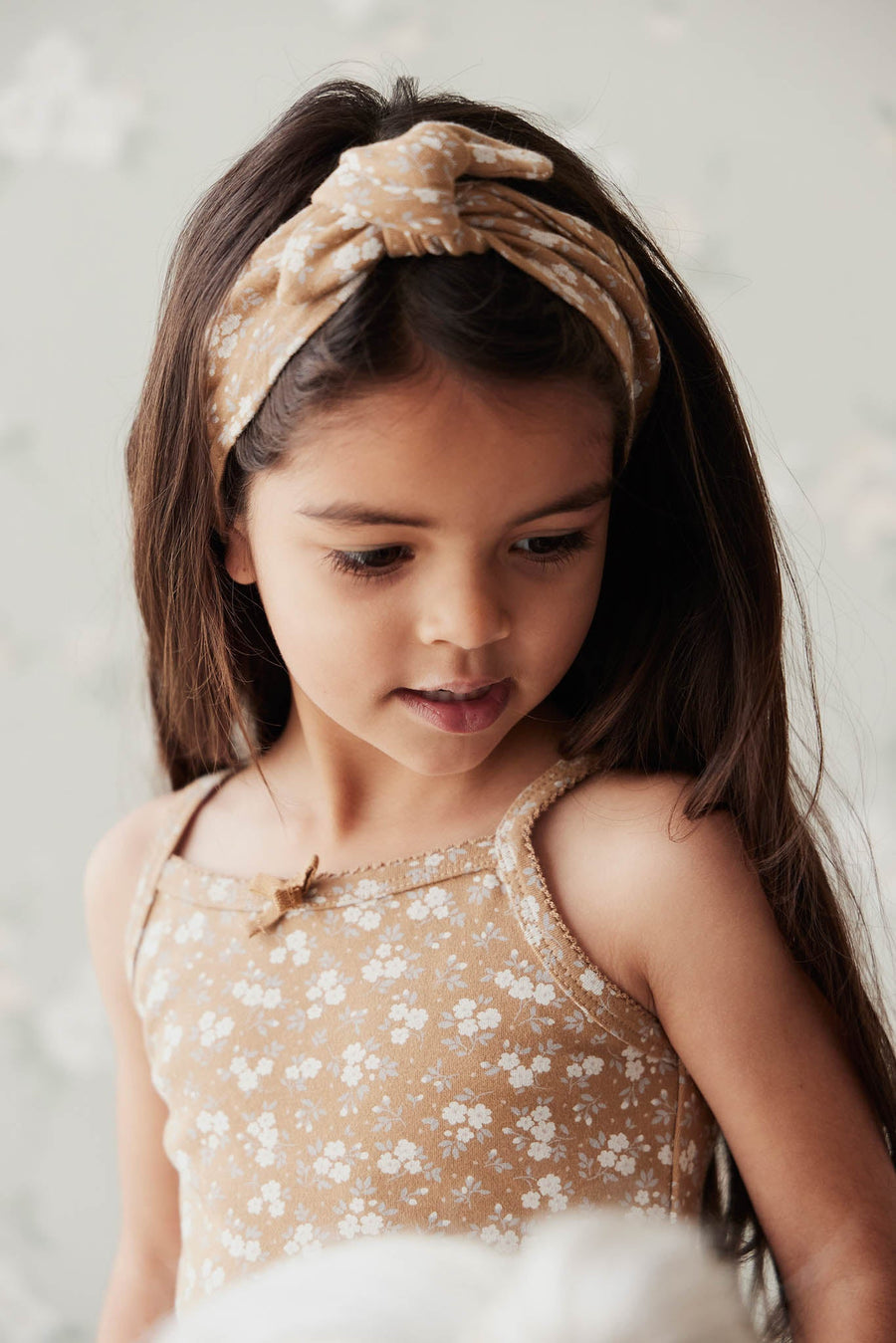 Organic Cotton Headband - Rosalie Field Caramel Childrens Headband from Jamie Kay Australia