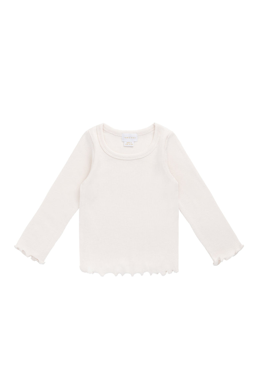 Organic Cotton Fine Rib Agathe Top - Blushed Rose Childrens Top from Jamie Kay Australia