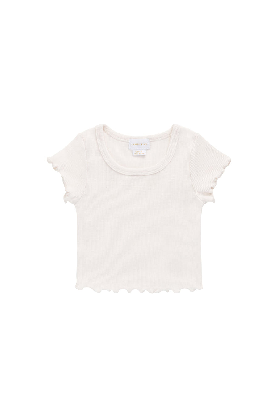Organic Cotton Fine Rib Ines Top - Blushed Rose Childrens Top from Jamie Kay Australia