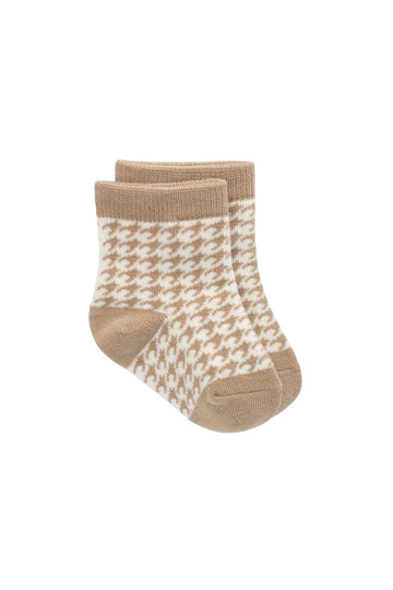 Houndstooth Sock - Mountain Childrens Sock from Jamie Kay Australia
