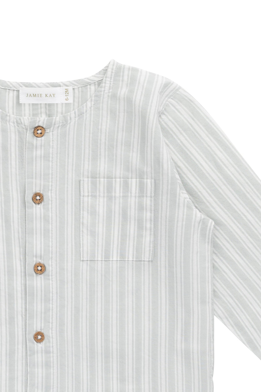 Organic Cotton Albie Top - Variegated Stripe Shoreline Childrens Top from Jamie Kay Australia