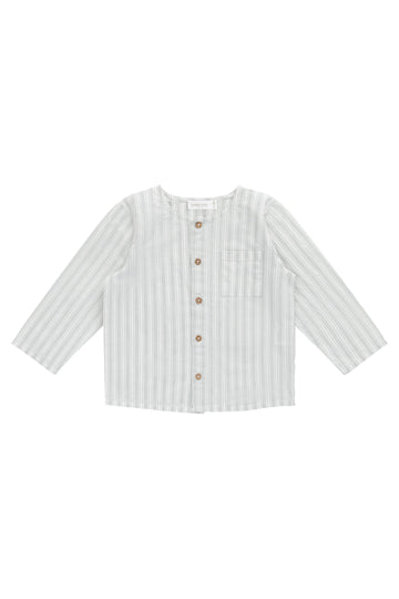 Organic Cotton Albie Top - Variegated Stripe Shoreline Childrens Top from Jamie Kay Australia
