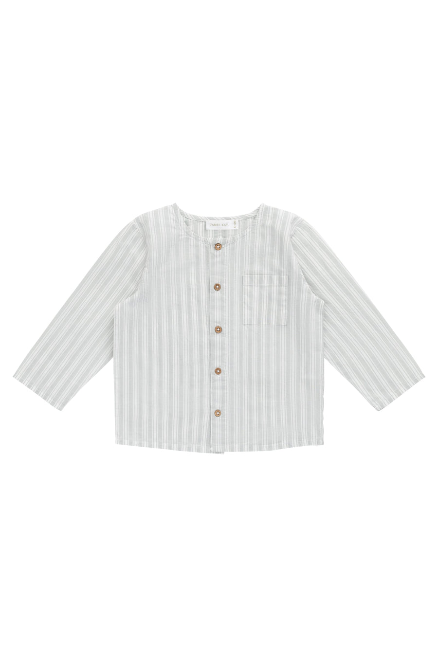 Organic Cotton Albie Top - Variegated Stripe Shoreline Childrens Top from Jamie Kay Australia