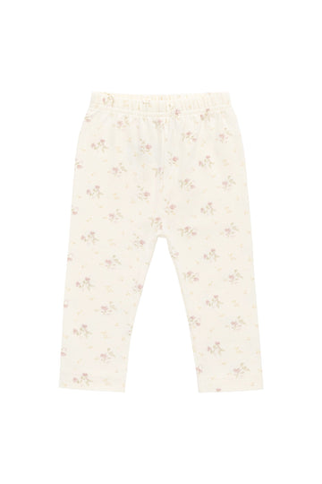 Organic Cotton Everyday Legging - Thelma Parchment Childrens Legging from Jamie Kay Australia
