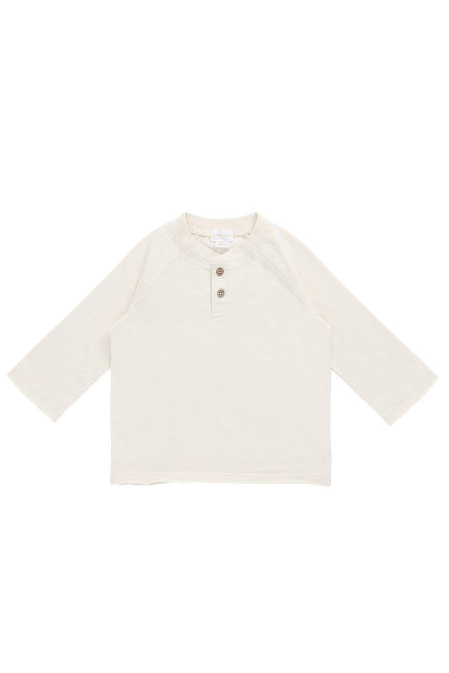 Organic Cotton Lewis Long Sleeve Tee - Parchment Childrens Top from Jamie Kay Australia