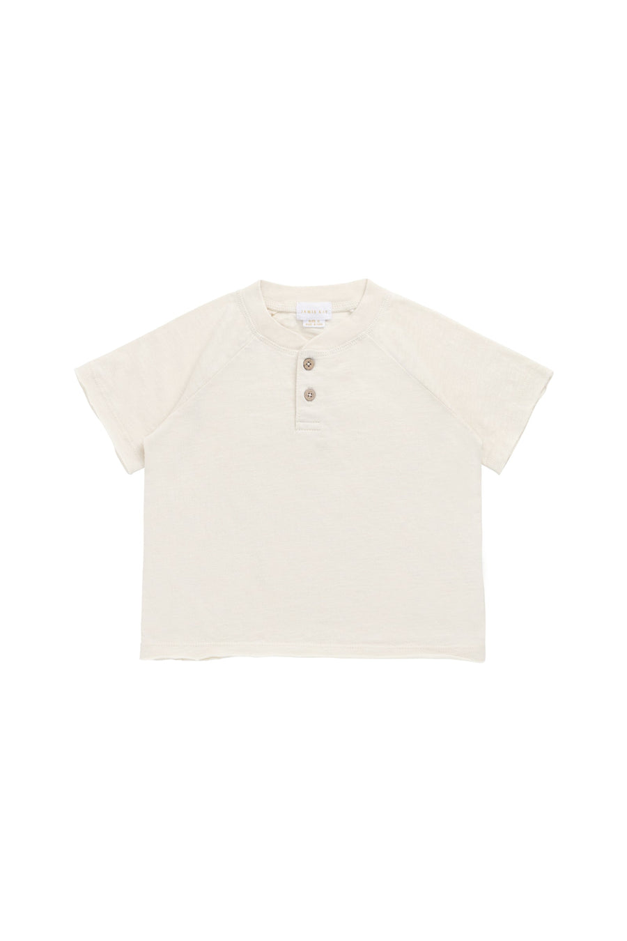 Organic Cotton Lewis Tee - Parchment Childrens Top from Jamie Kay Australia