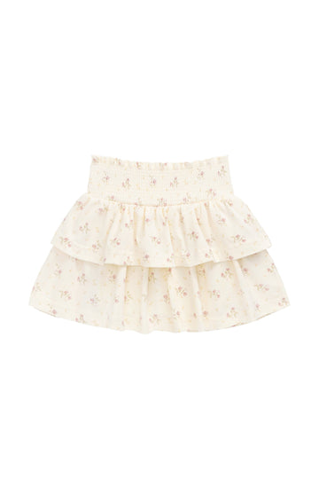 Organic Cotton Ruby Skirt - Thelma Parchment Childrens Skirt from Jamie Kay Australia