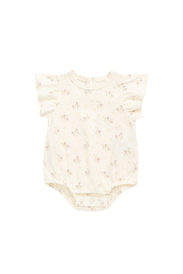 Organic Cotton Sage Onepiece - Thelma Parchment Childrens Onepiece from Jamie Kay Australia