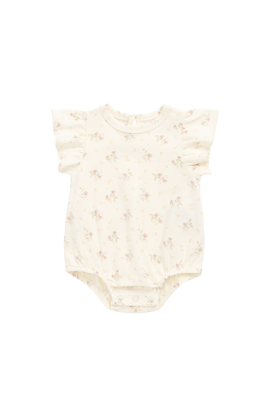 Organic Cotton Sage Onepiece - Thelma Parchment Childrens Onepiece from Jamie Kay Australia