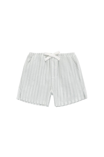 Organic Cotton Silas Short - Variegated Stripe Shoreline Childrens Short from Jamie Kay Australia