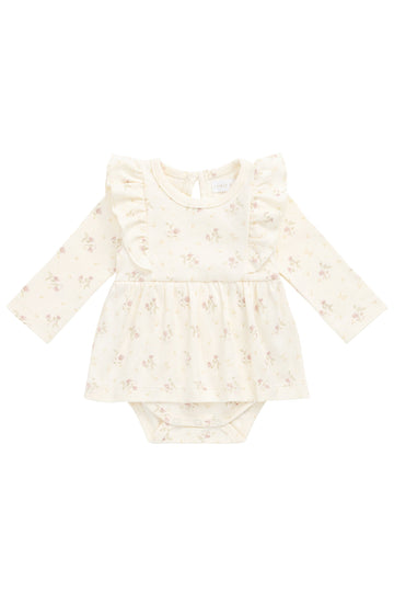 Organic Cotton Vivienne Playsuit - Thelma Parchment Childrens Playsuit from Jamie Kay Australia