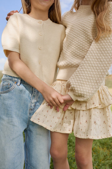 Organic Cotton Muslin Samantha Skirt - Dina Antique Childrens Skirt from Jamie Kay Australia