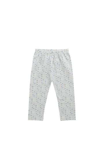 Organic Cotton Everyday Legging - Claudette Pearl Blue Childrens Legging from Jamie Kay Australia