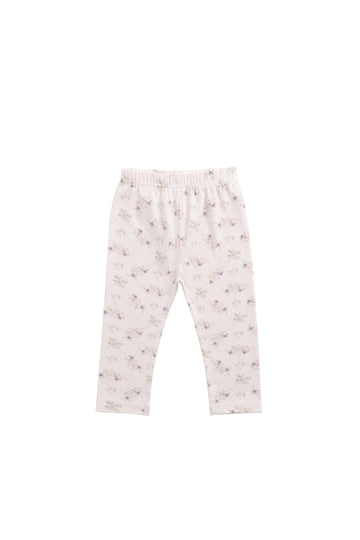 Organic Cotton Everyday Legging - Sweet Pea Floral Childrens Legging from Jamie Kay Australia