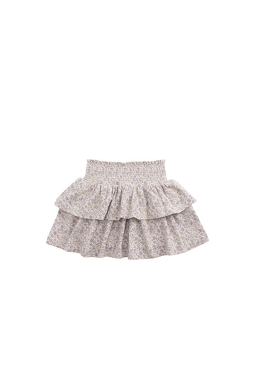 Organic Cotton Ruby Skirt - Amber Floral Lilac Ash Childrens Short from Jamie Kay Australia