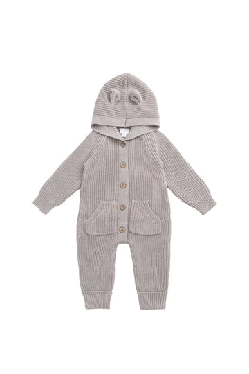 Bear Knit Onepiece - Moleskin Marle Childrens Onepiece from Jamie Kay Australia