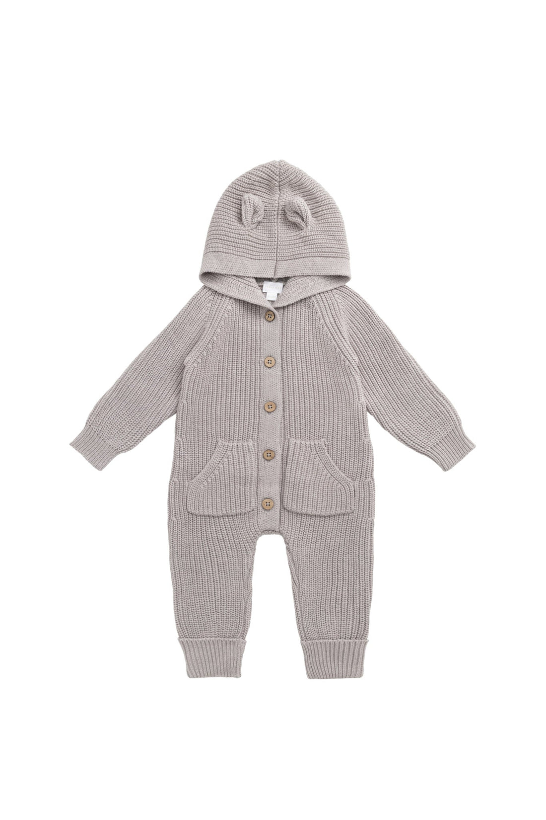 Bear Knit Onepiece - Moleskin Marle Childrens Onepiece from Jamie Kay Australia