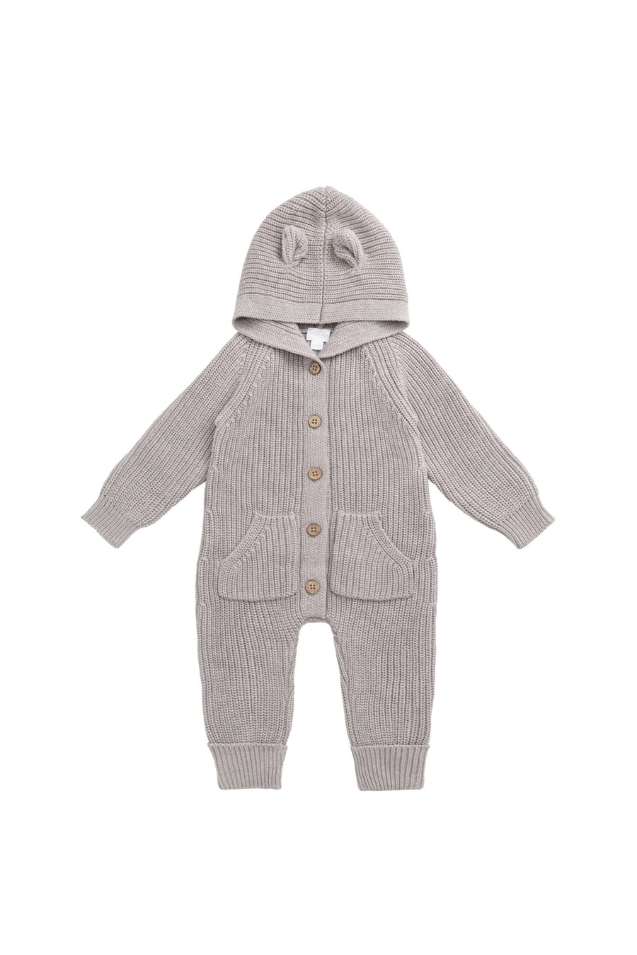 Bear Knit Onepiece - Moleskin Marle Childrens Onepiece from Jamie Kay Australia