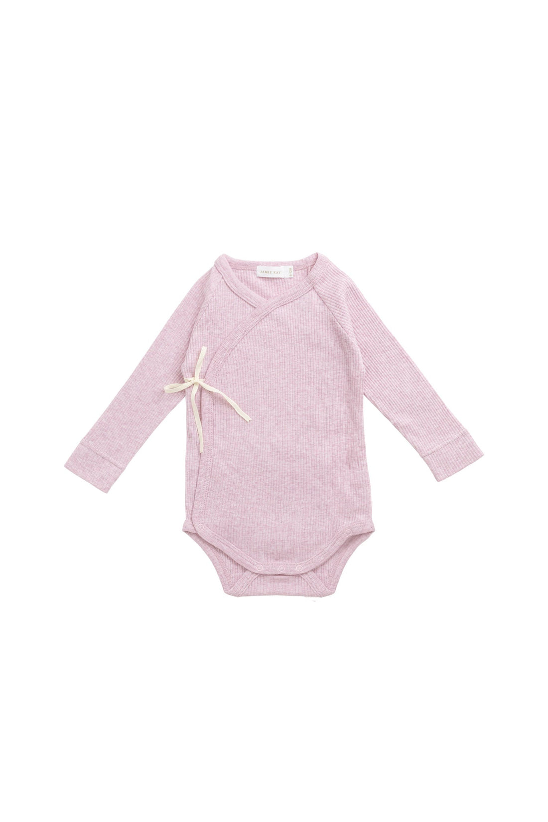 Organic Cotton Modal Marina Long Sleeve Bodysuit - Orchid Marle Childrens Bodysuit from Jamie Kay Australia