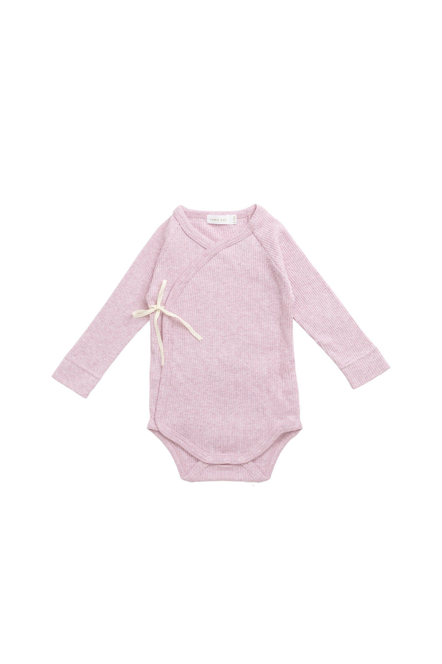 Organic Cotton Modal Marina Long Sleeve Bodysuit - Orchid Marle Childrens Bodysuit from Jamie Kay Australia