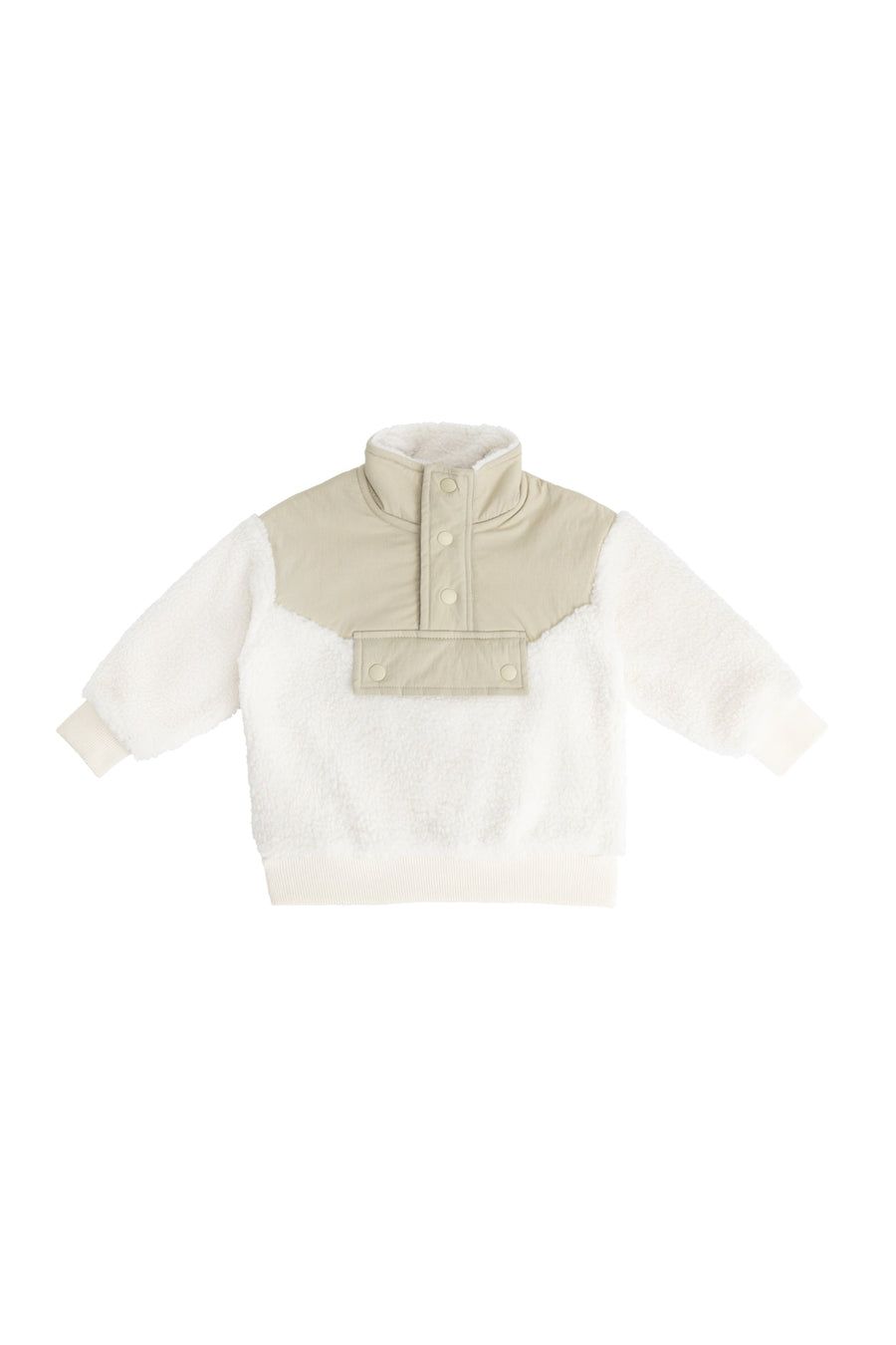 Mackenzie Sherpa Top - Natural/Sandy Brown Childrens Jacket from Jamie Kay Australia
