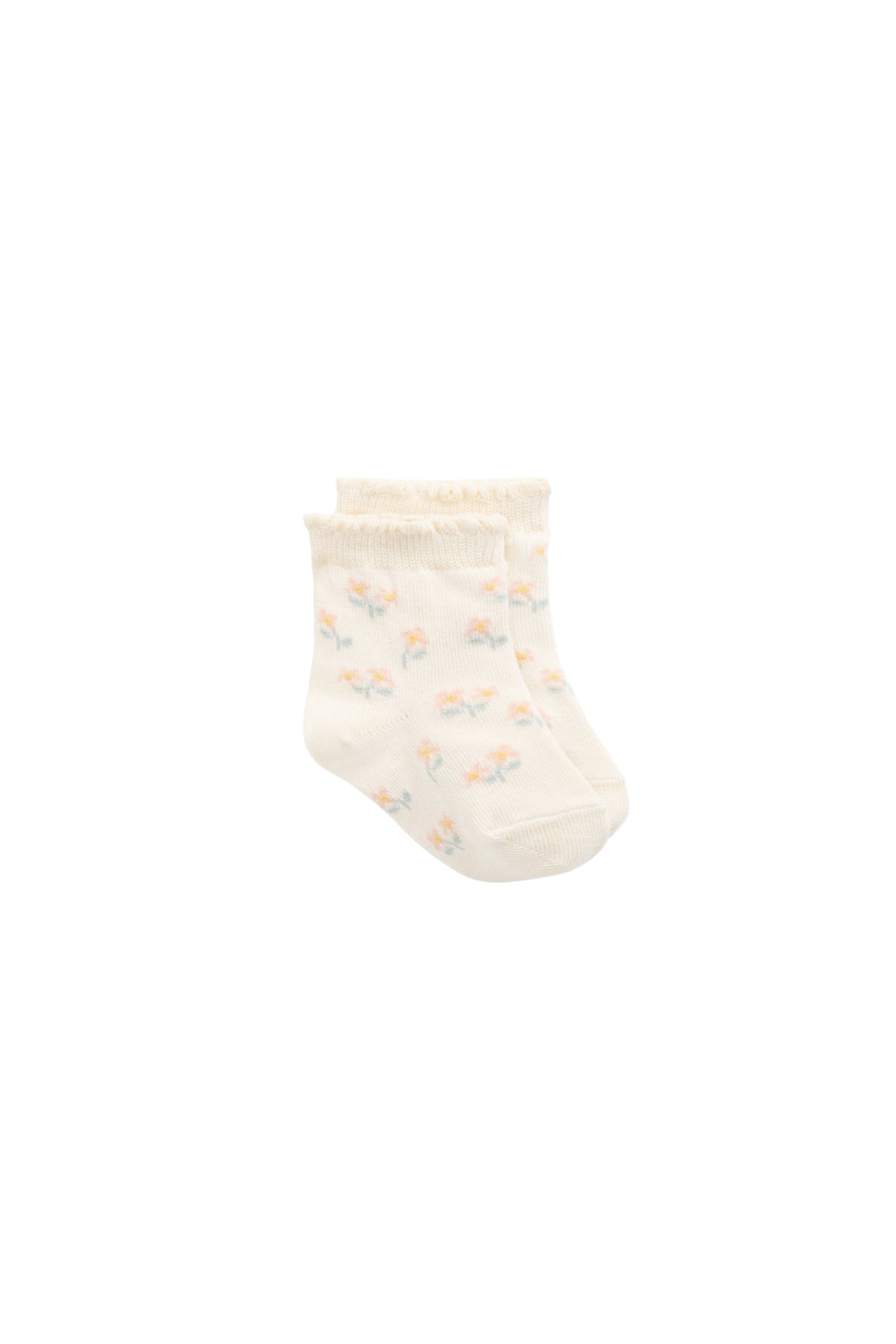 Meadow Jacquard Sock - Larissa Milk Childrens Sock from Jamie Kay Australia