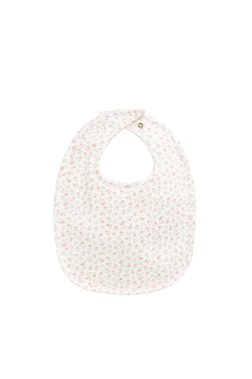Organic Cotton Bib - Posy Garden Pink Childrens Bib from Jamie Kay Australia