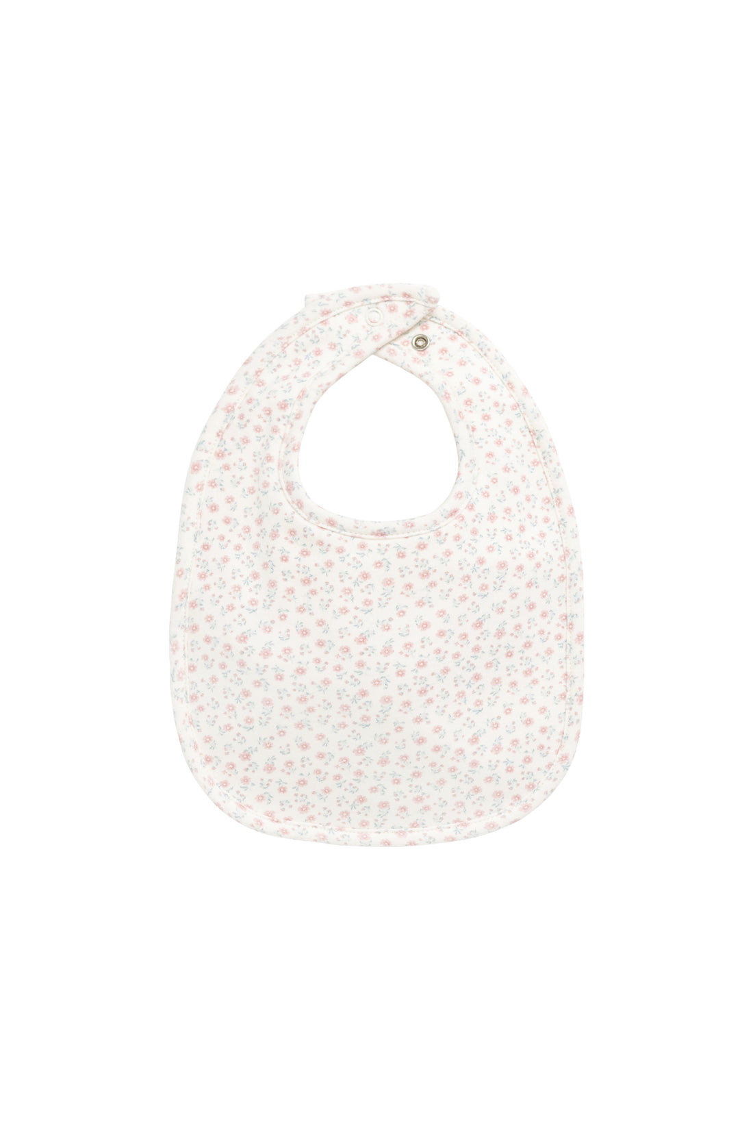 Organic Cotton Bib - Posy Garden Pink Childrens Bib from Jamie Kay Australia