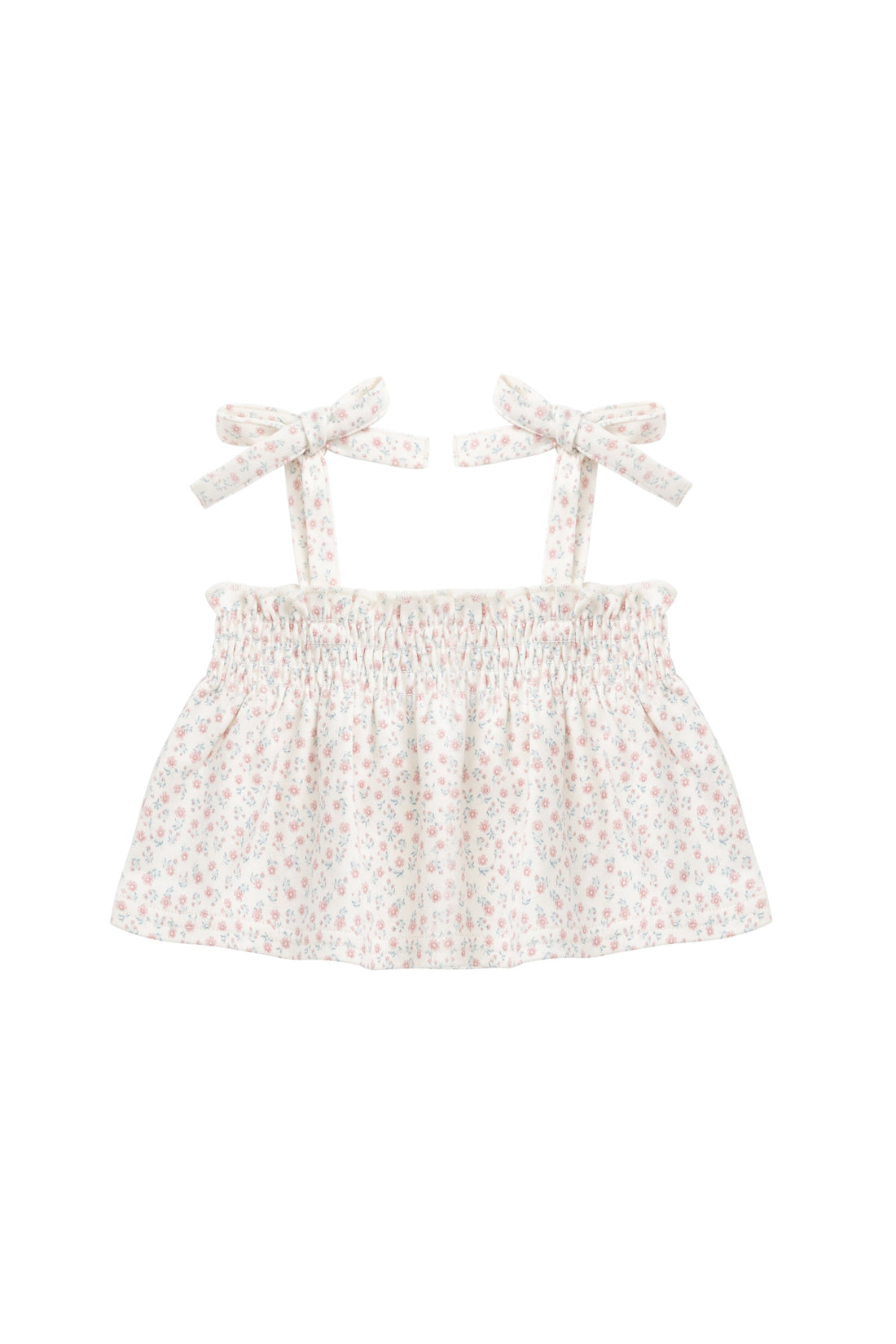 Organic Cotton Emmeline Top - Posy Garden Pink Childrens Top from Jamie Kay Australia