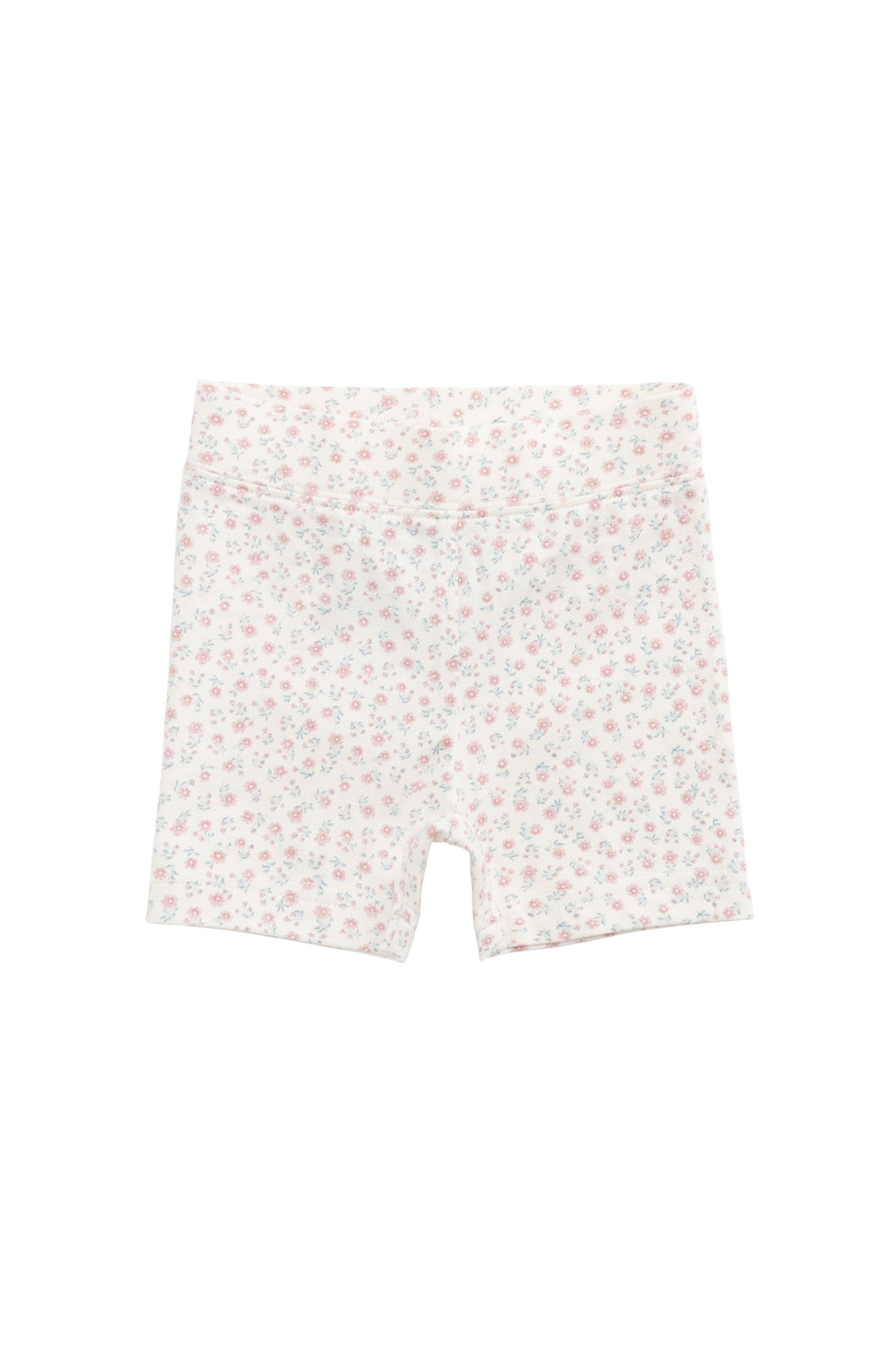 Organic Cotton Everyday Bike Short - Posy Garden Pink Childrens Short from Jamie Kay Australia