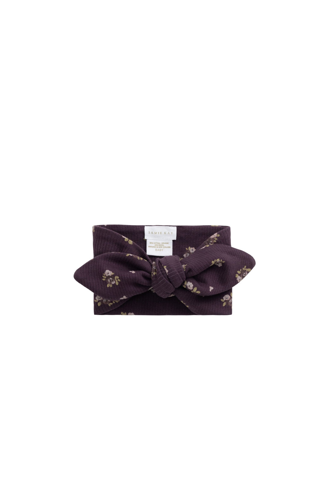 Organic Cotton Fine Rib Headband - Simone Huckleberry Childrens Headband from Jamie Kay Australia