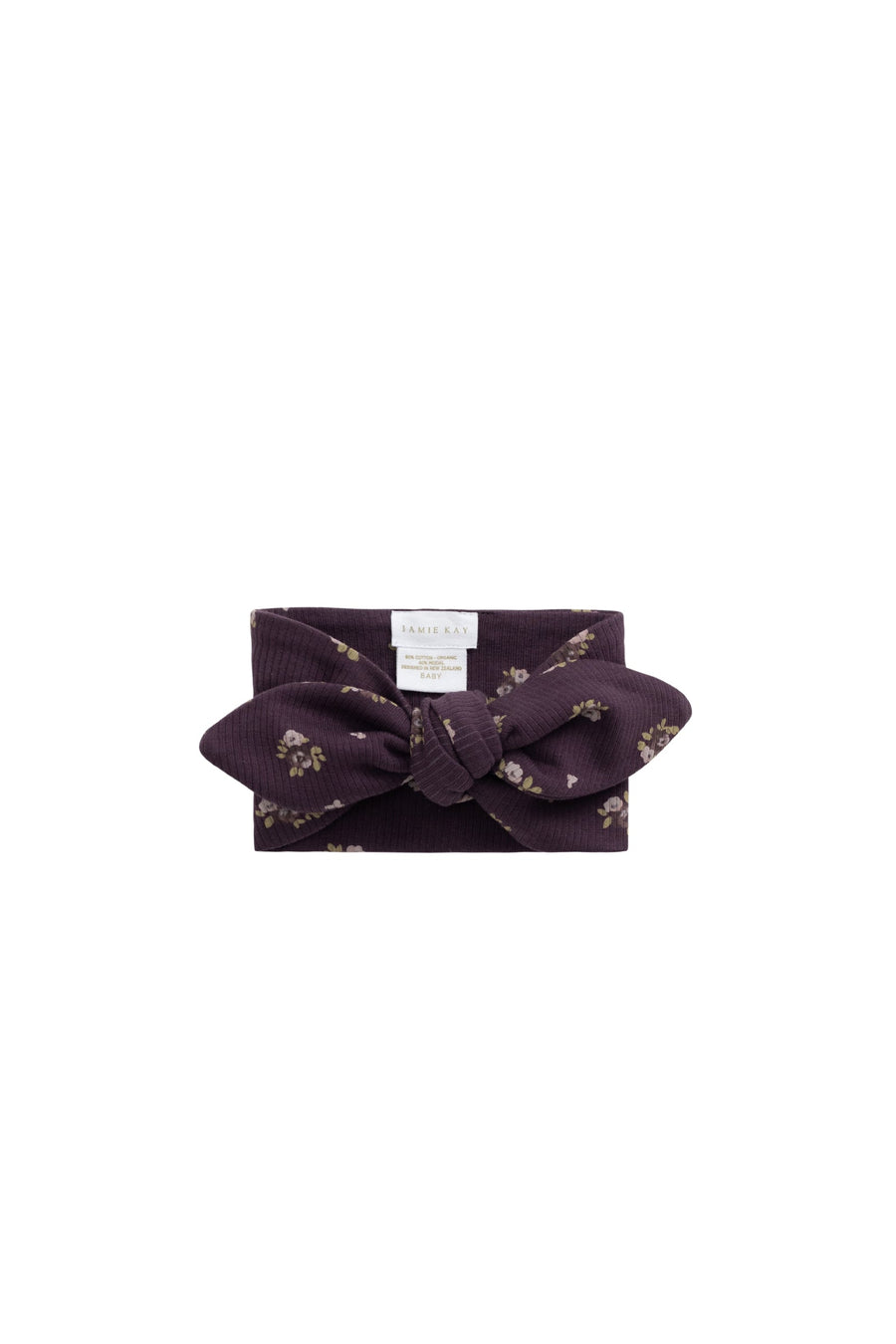 Organic Cotton Fine Rib Headband - Simone Huckleberry Childrens Headband from Jamie Kay Australia