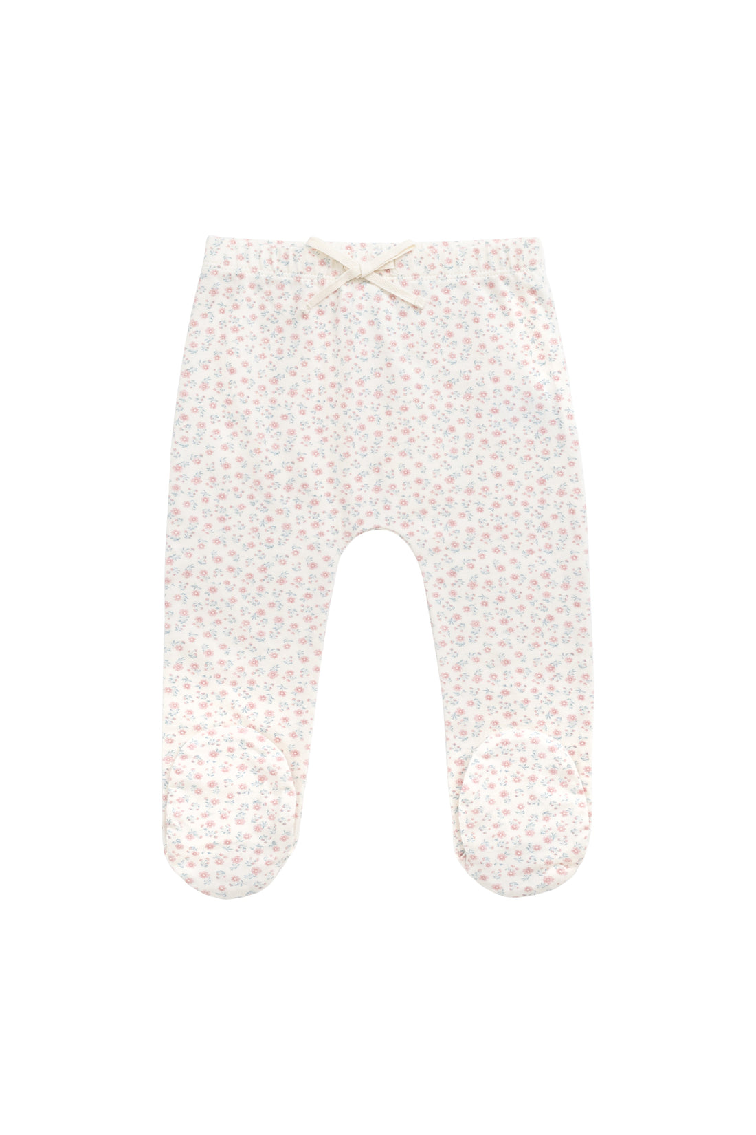 Organic Cotton Footed Pant - Posy Garden Pink Childrens Pant from Jamie Kay Australia