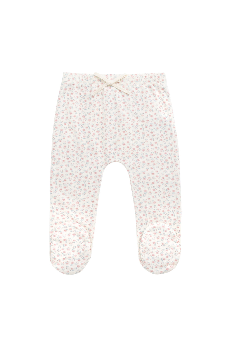 Organic Cotton Footed Pant - Posy Garden Pink Childrens Pant from Jamie Kay Australia