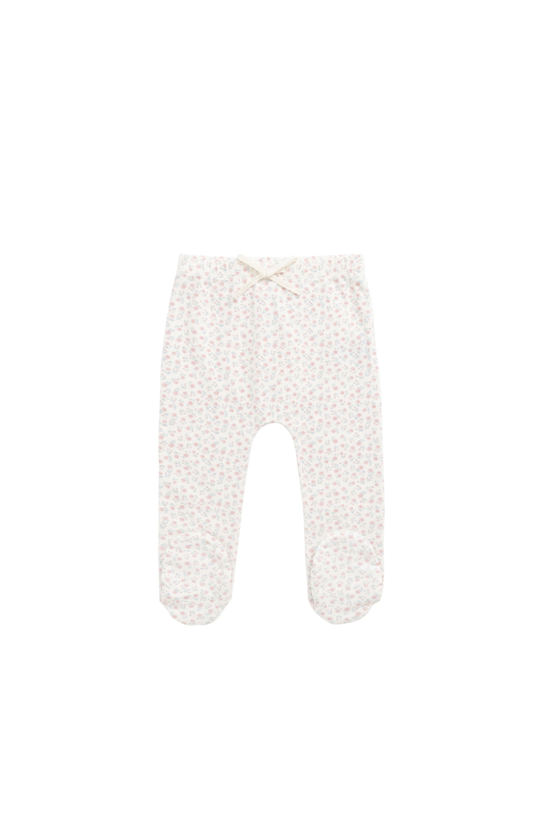 Organic Cotton Footed Pant - Posy Garden Pink Childrens Pant from Jamie Kay Australia