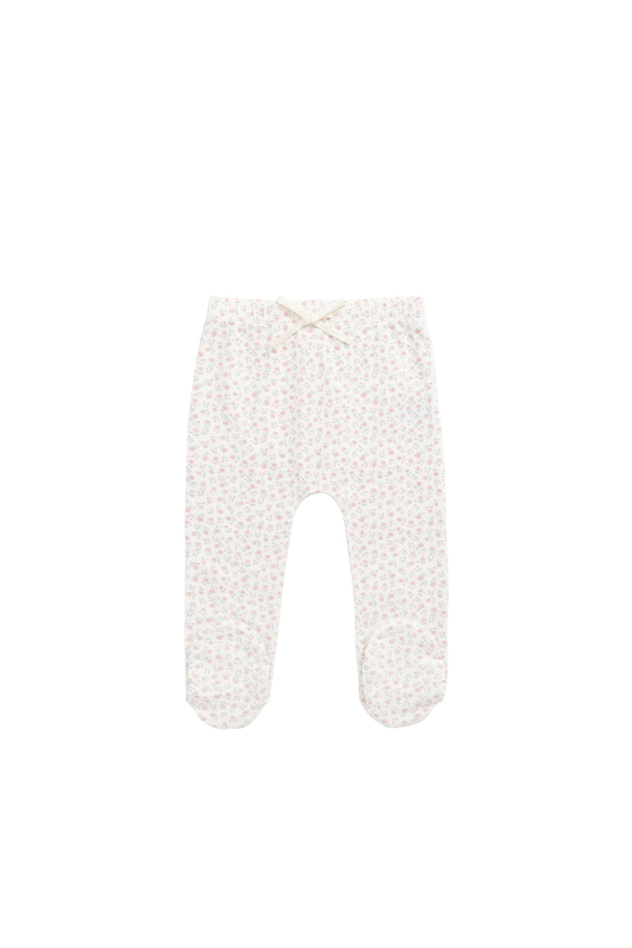 Organic Cotton Footed Pant - Posy Garden Pink Childrens Pant from Jamie Kay Australia