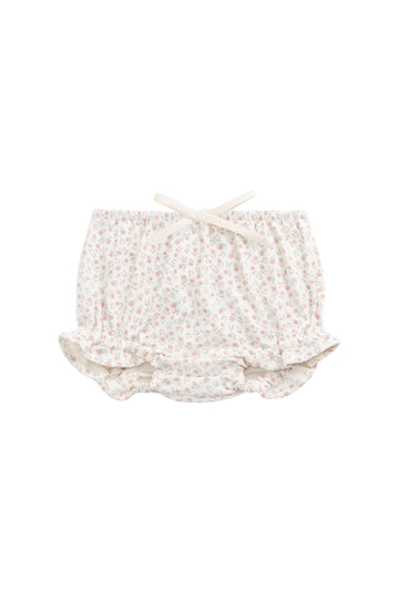 Organic Cotton Frill Bloomer - Posy Garden Pink Childrens Bloomer from Jamie Kay Australia