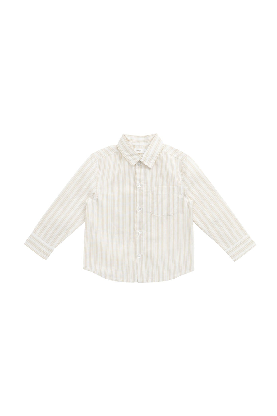 Organic Cotton Isaiah Shirt - Variegated Stripe Foam Childrens Shirt from Jamie Kay Australia