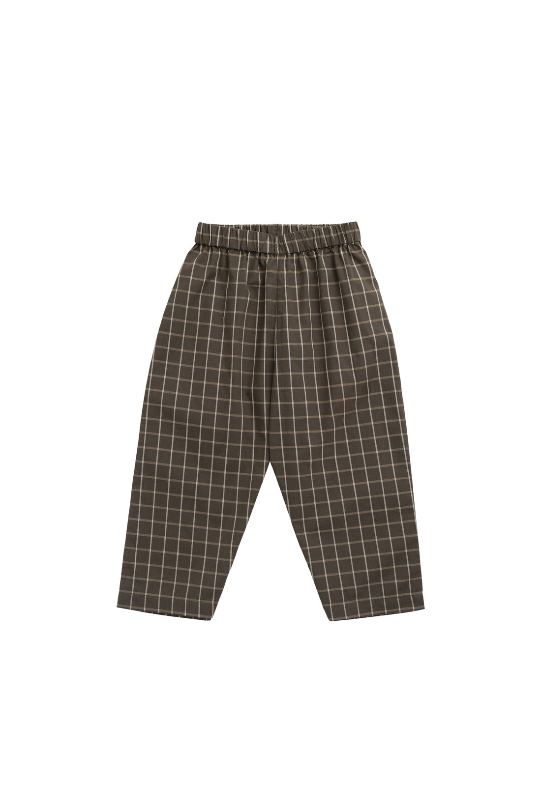 Organic Cotton Kingston Pant - Variegated Grid Tarmac Childrens Pant from Jamie Kay Australia