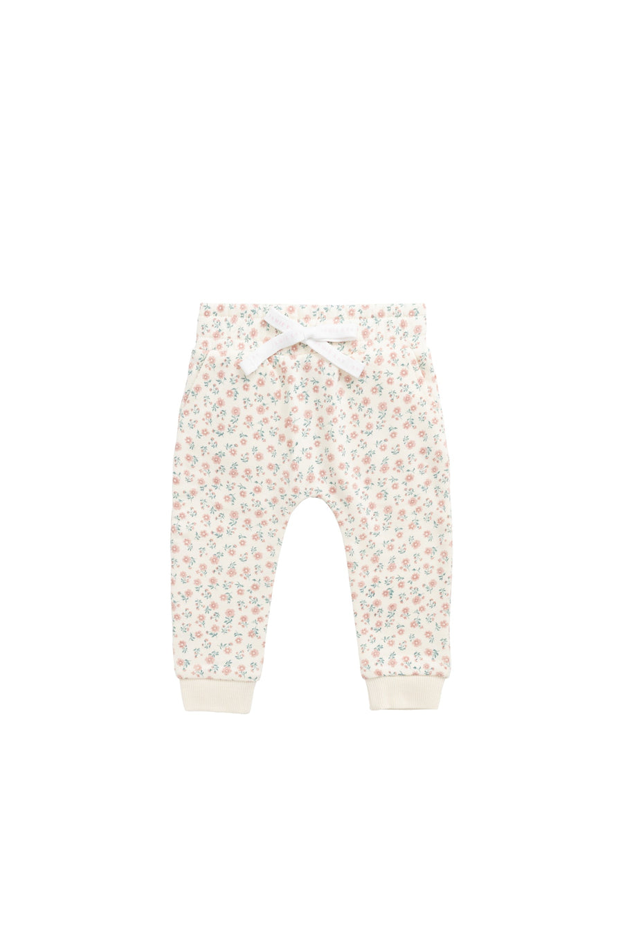Organic Cotton Lilith Track Pant - Posy Garden Pink Childrens Pant from Jamie Kay Australia