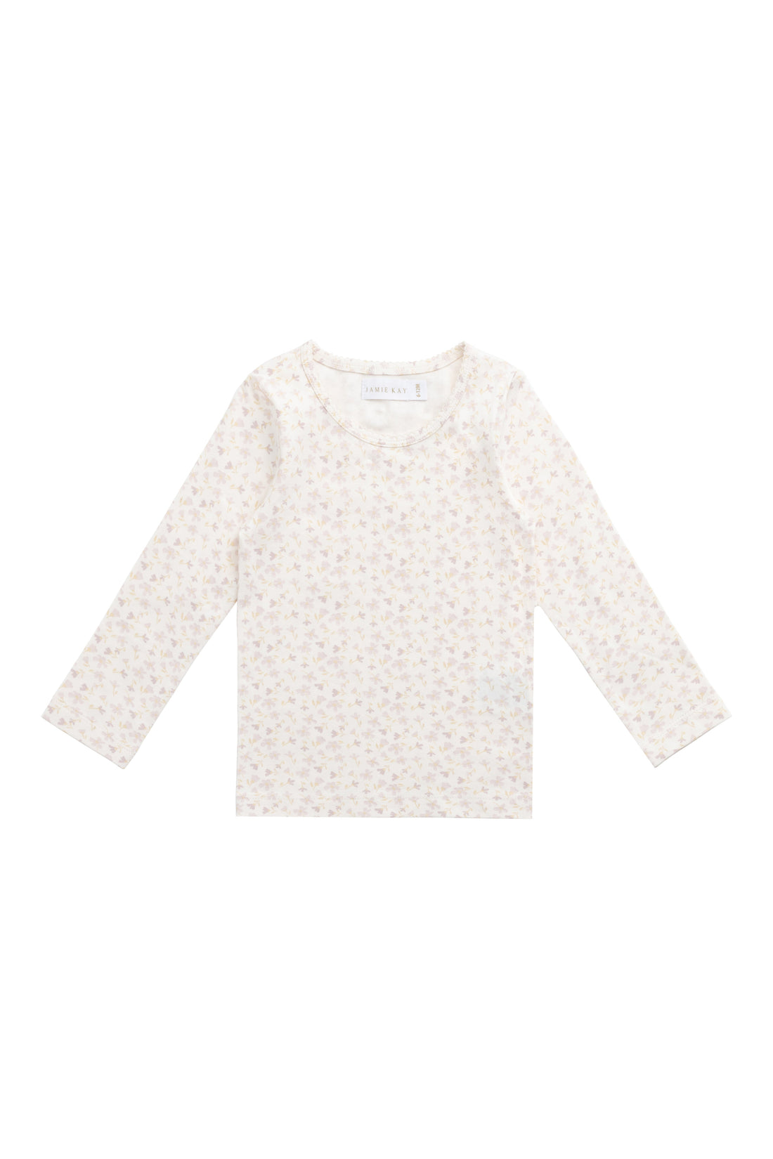 Organic Cotton Long Sleeve Top - Aries Mauve Childrens Top from Jamie Kay Australia