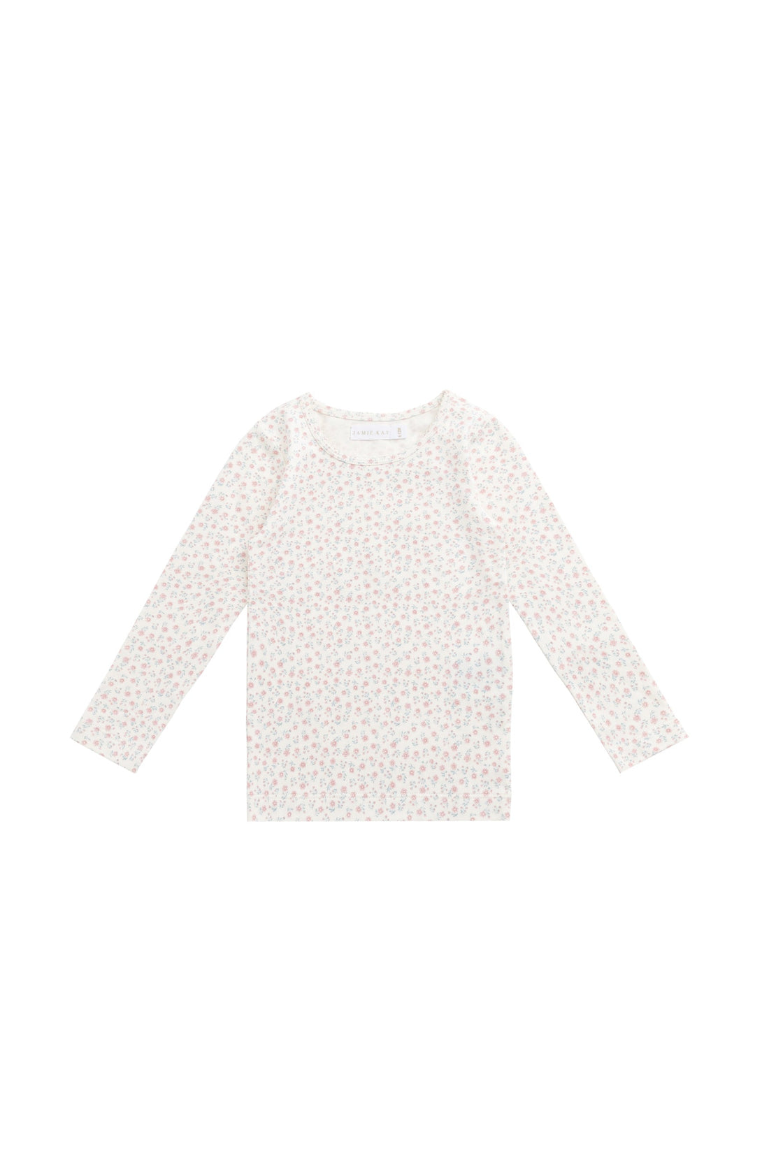 Organic Cotton Long Sleeve Top - Posy Garden Pink Childrens Top from Jamie Kay Australia