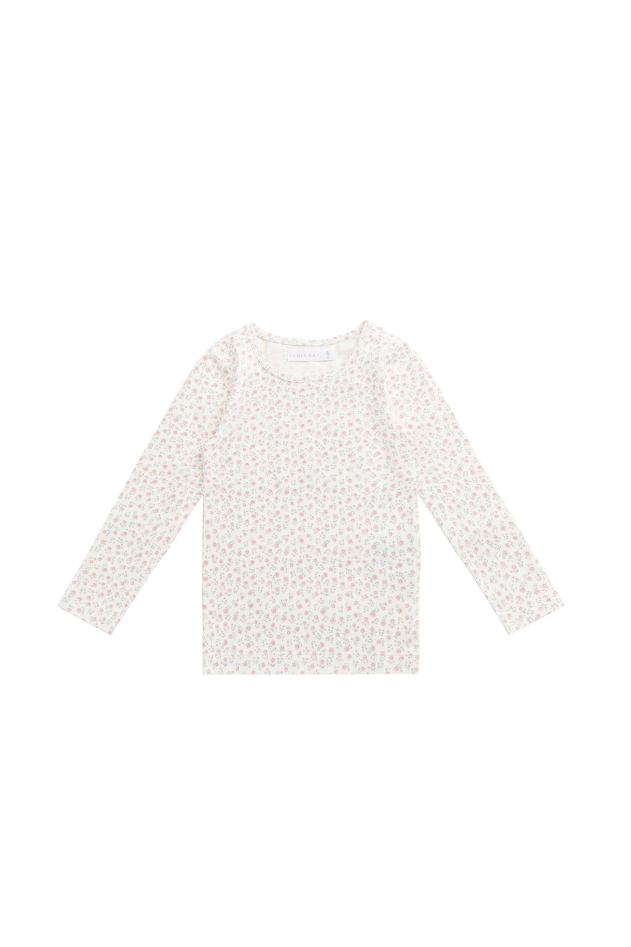 Organic Cotton Long Sleeve Top - Posy Garden Pink Childrens Top from Jamie Kay Australia